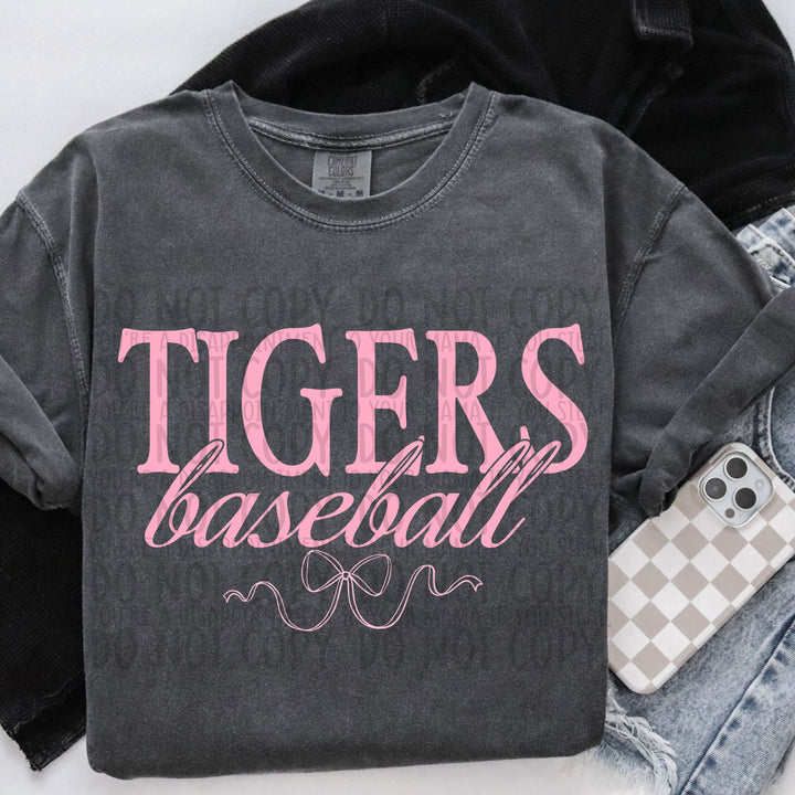 Pink Coquette Baseball Mascots DTF Print