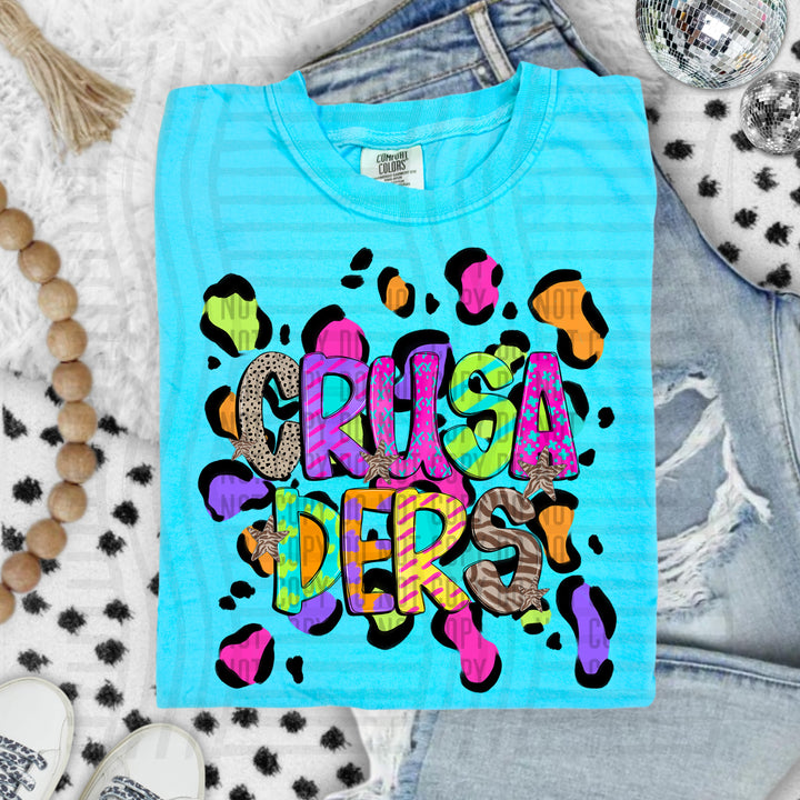 Funky Mix Up Leopard Spots DTF Print