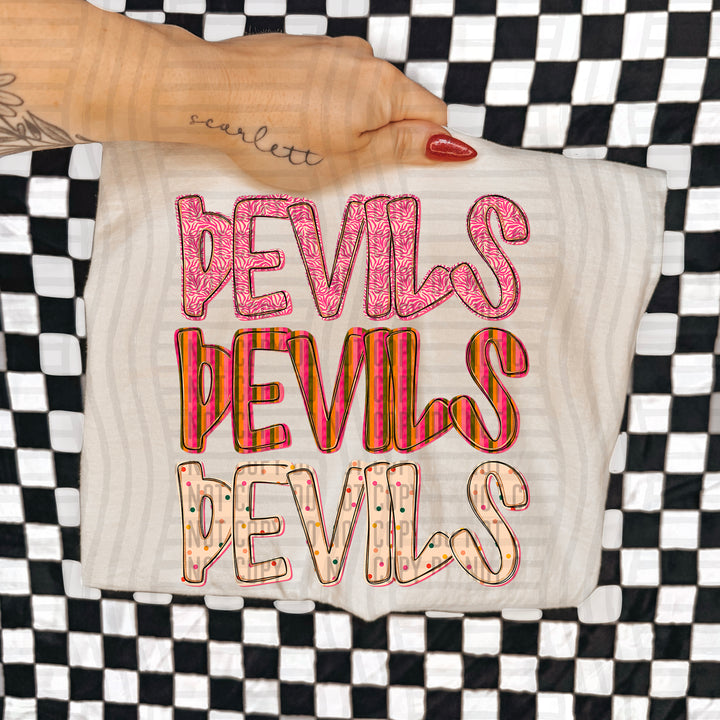 Holly Jolly Cheer Stacked DTF Print