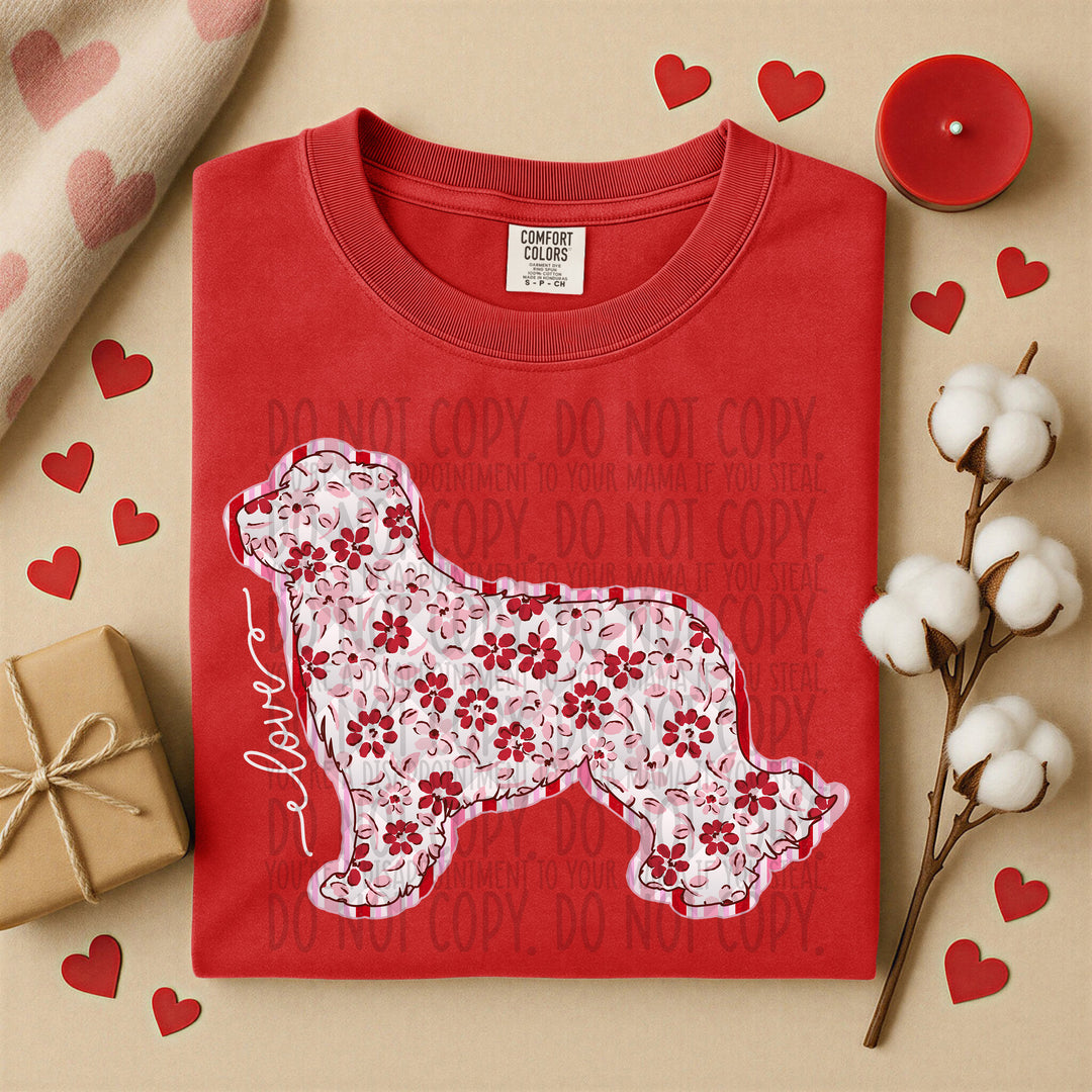 Valentine Dogs DTF Print