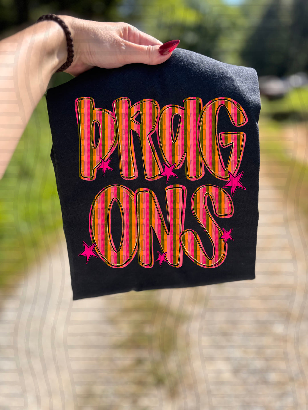 Holly Jolly Cheer Striped DTF Print