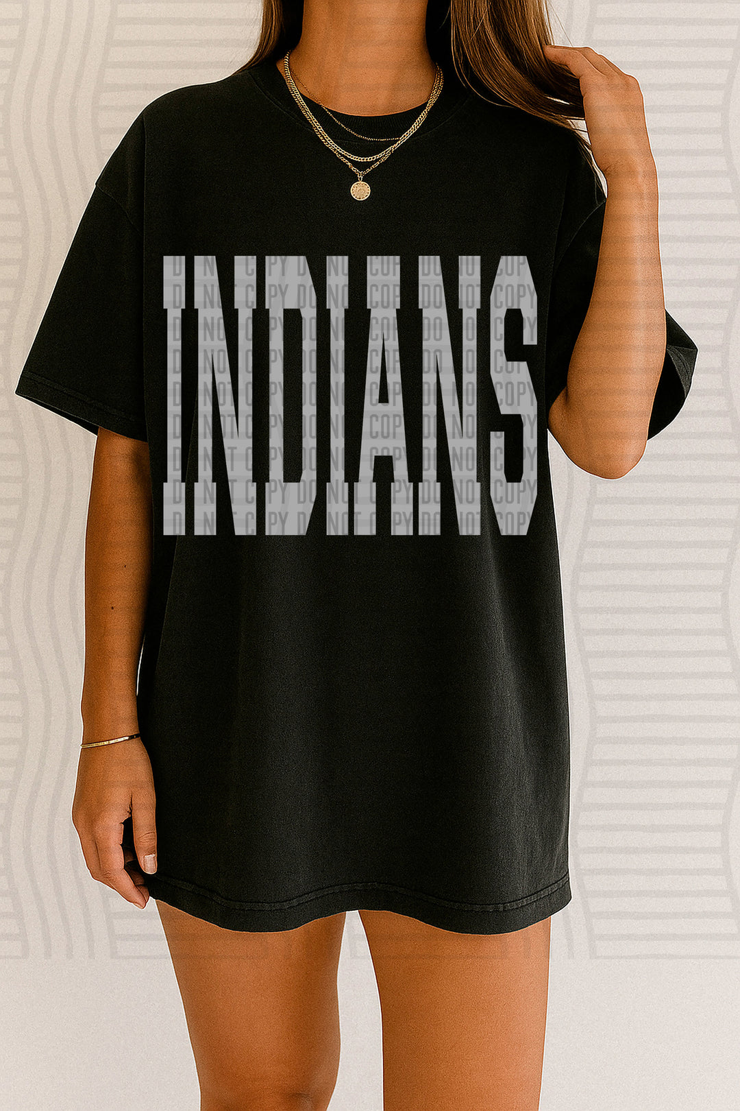 Oversized Stretched Grayscale DTF Print