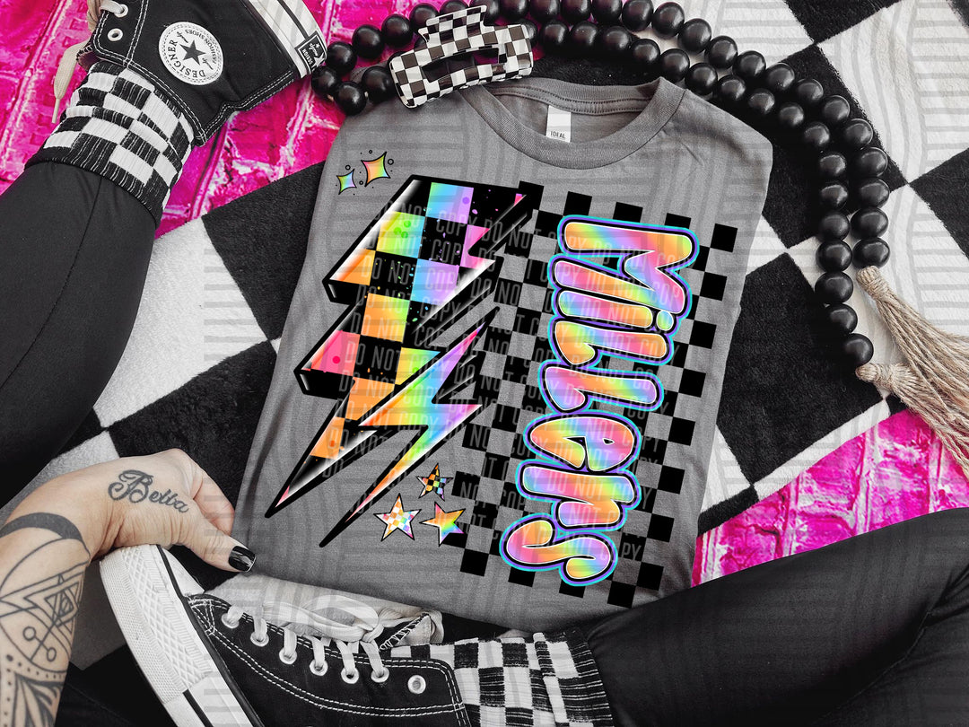 Youth Neon Side Bolt DTF Print