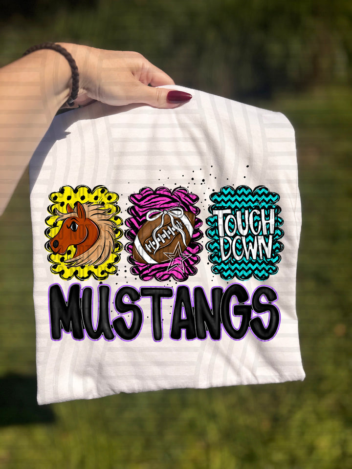 Preppy Bright Trio Mascot Heads DTF Print