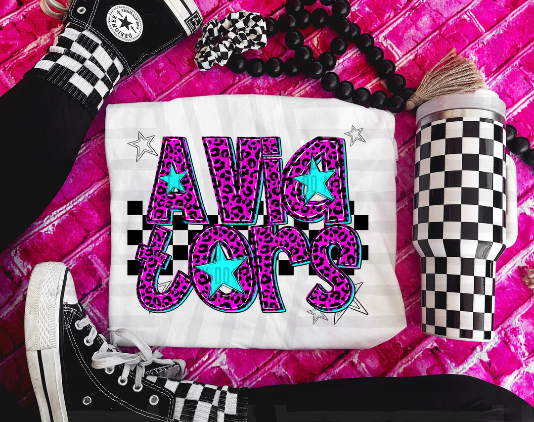 Pink Neon Leopard DTF Print
