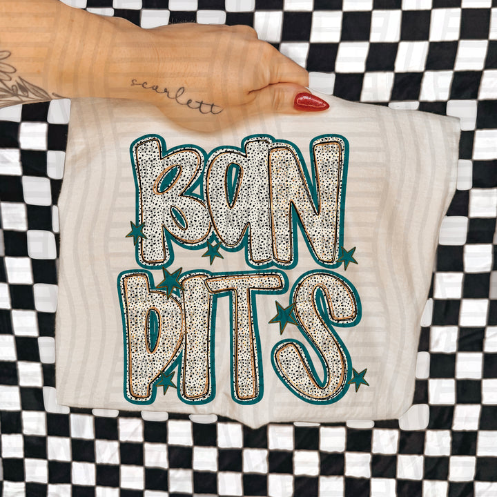 Teal Dotty DTF Print