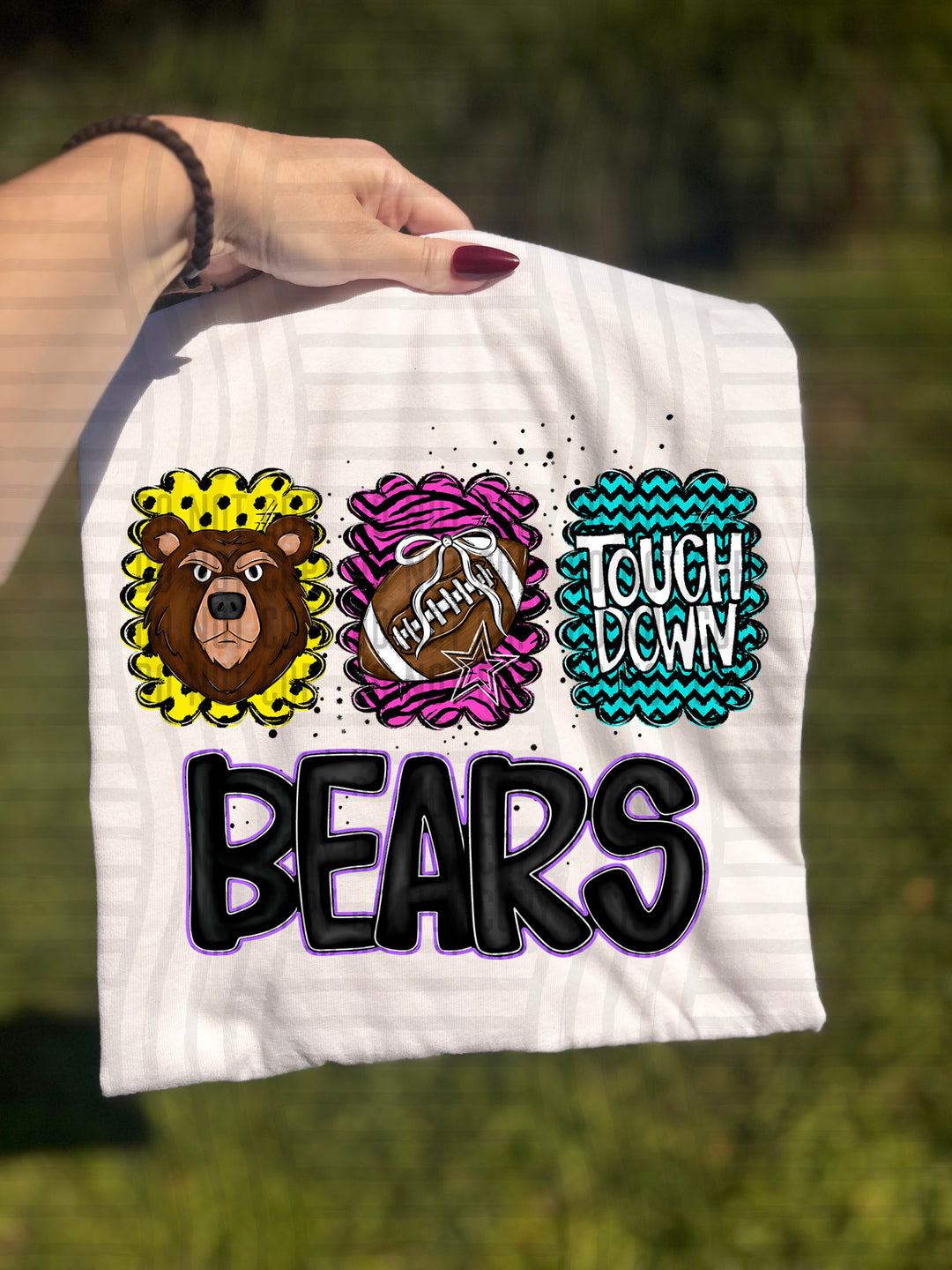 Preppy Bright Trio Mascot Heads DTF Print