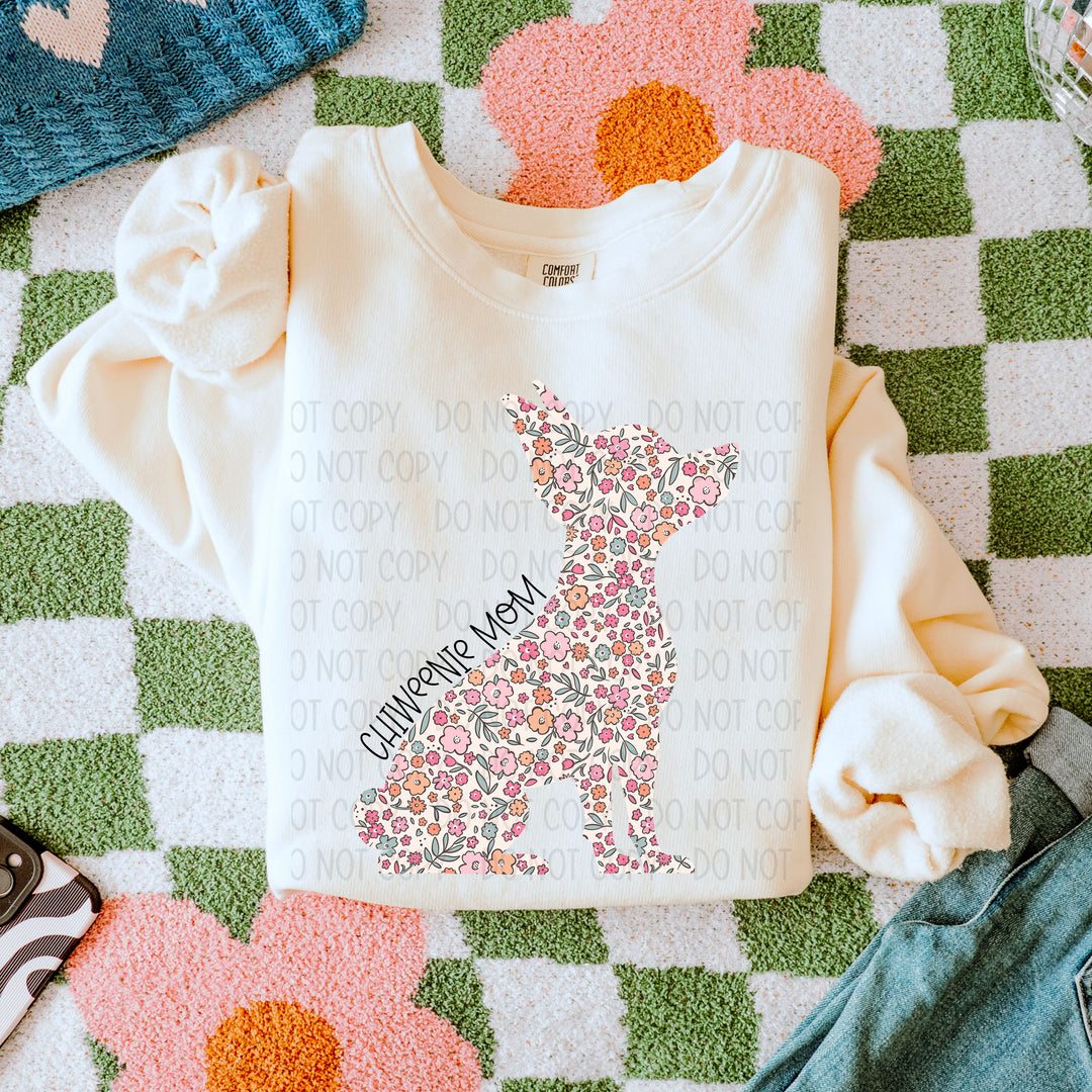 Dog Mom Floral DTF Print