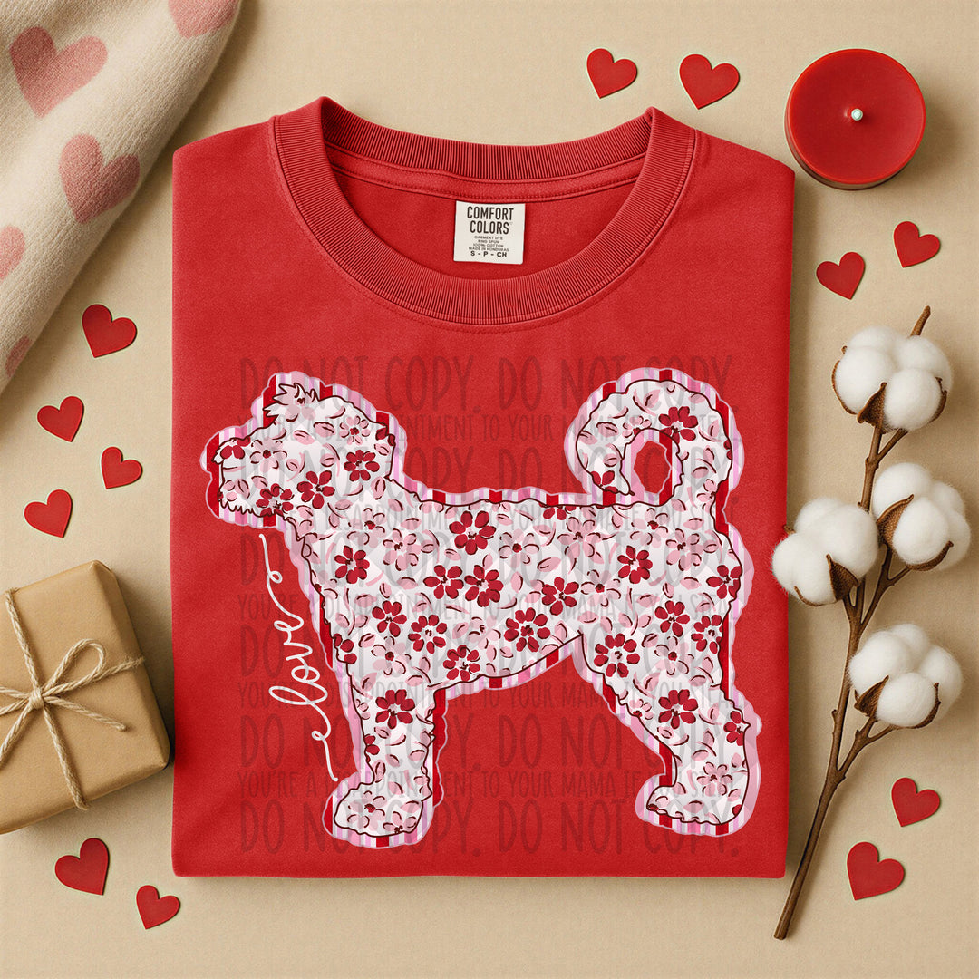 Valentine Dogs DTF Print