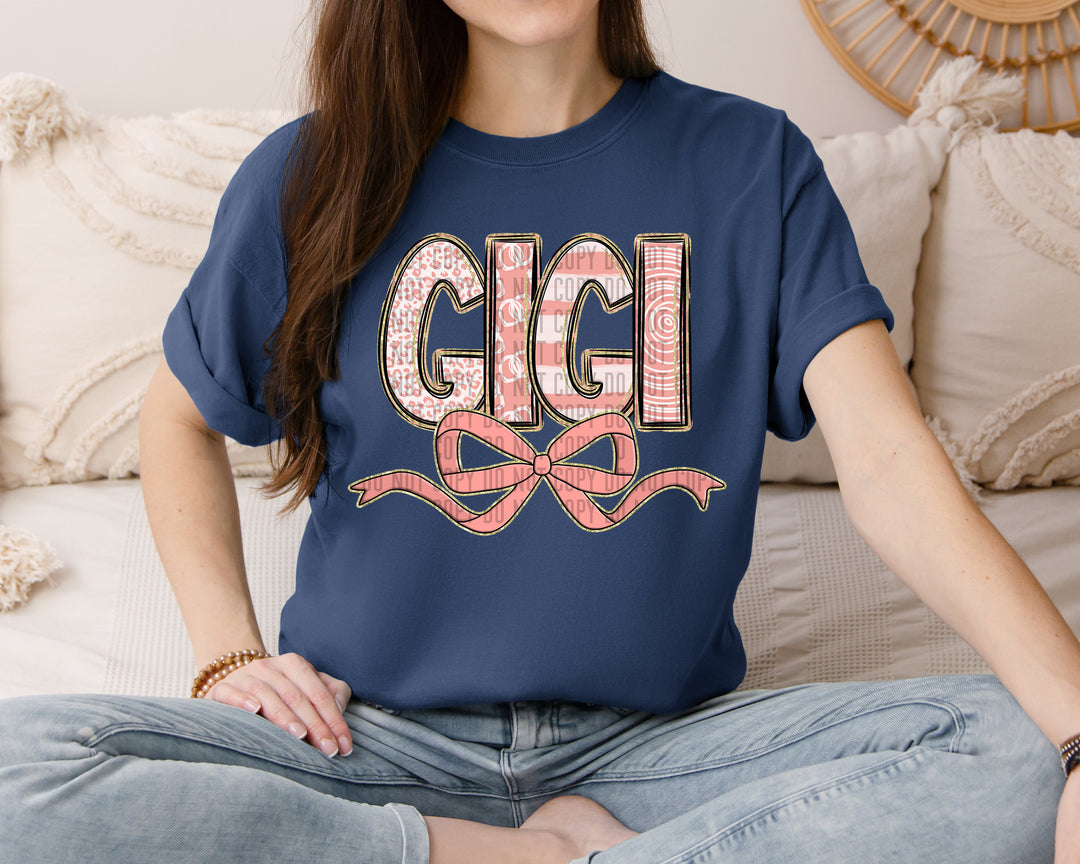 Apricot With Bow DTF Print