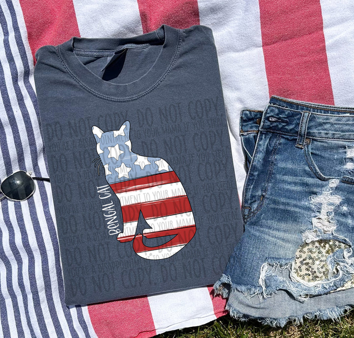 Patriotic Dog Designs White Text DTF Print