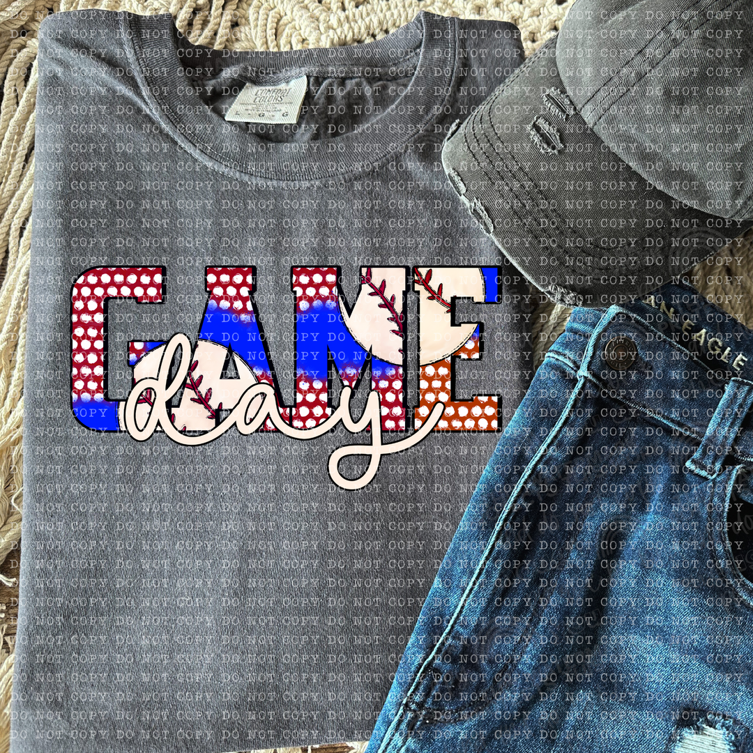 Game Day Baseball DTF Print
