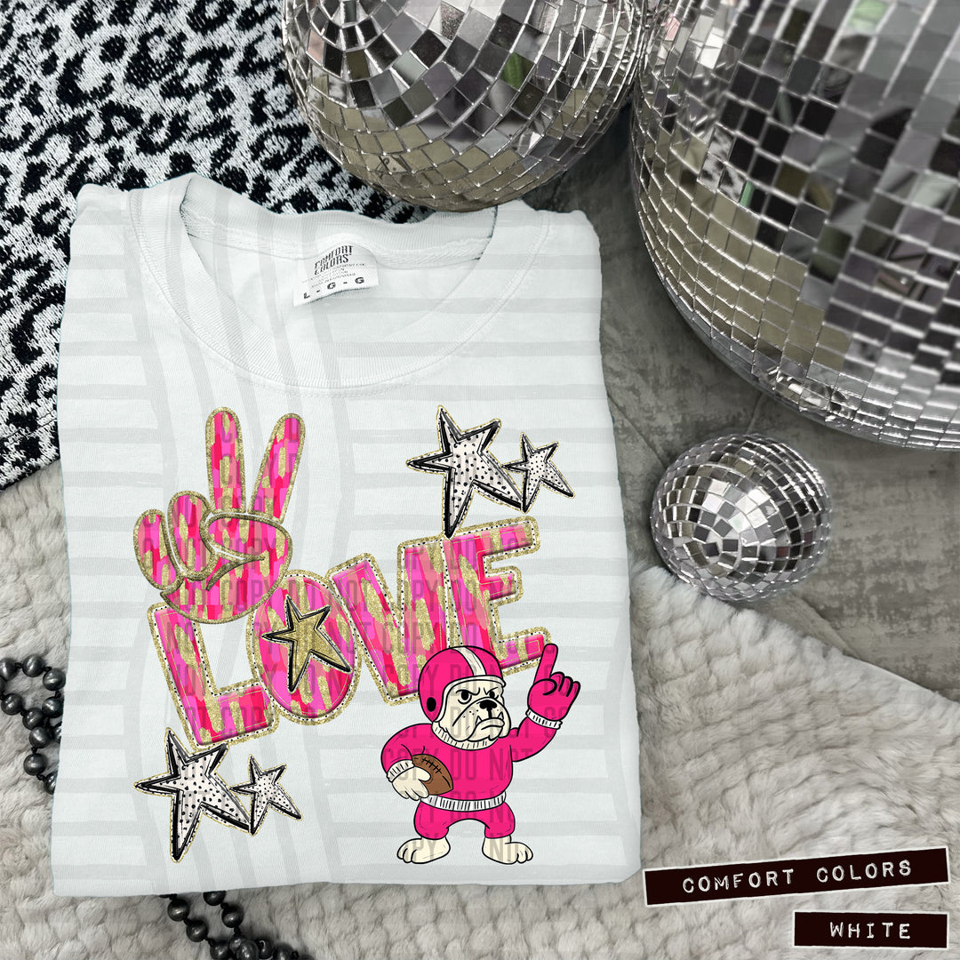 Peace Love Mascot Body DTF Print