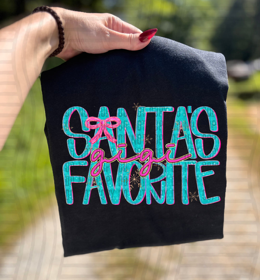 Santa’s Fav Names DTF Print