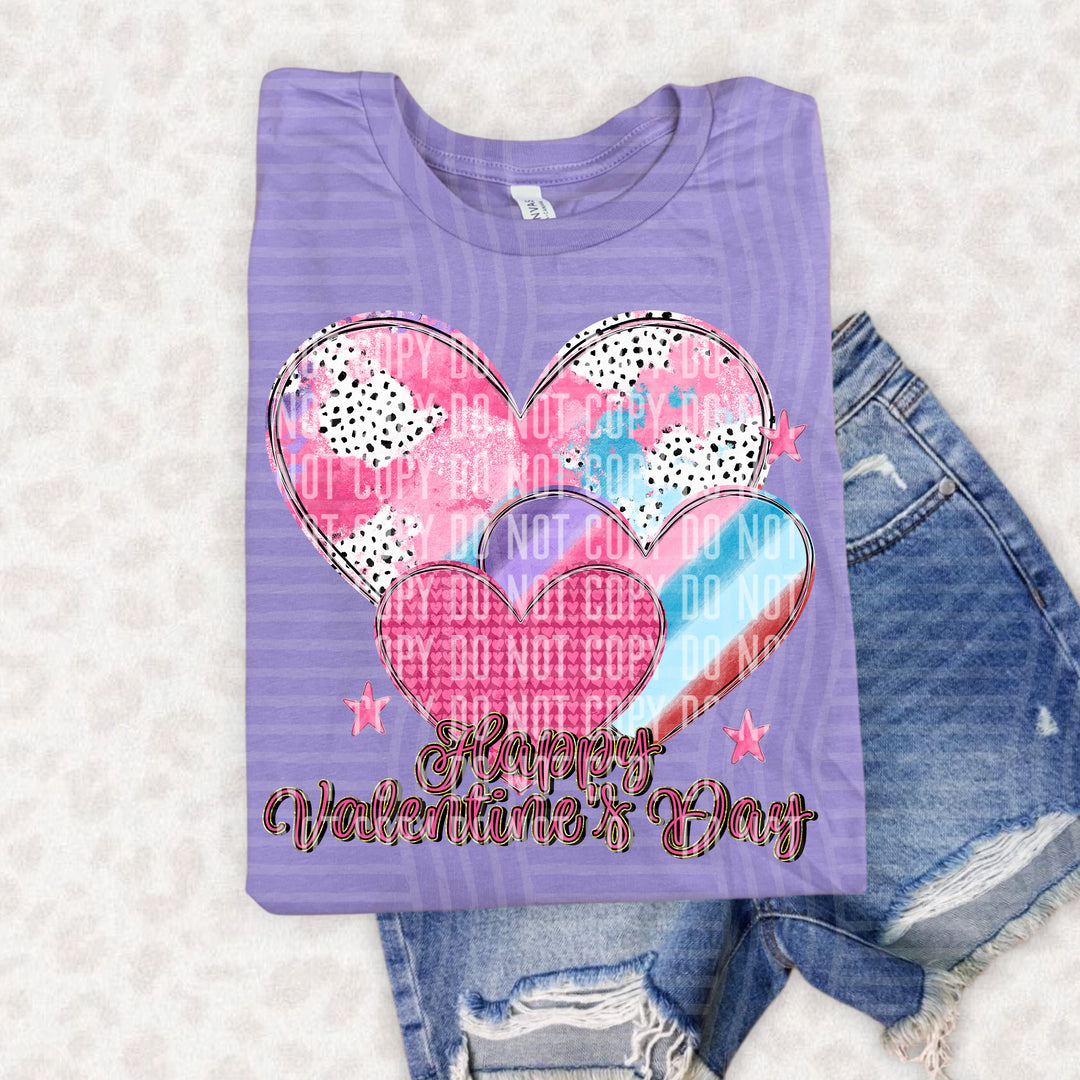 Hearts DTF Print