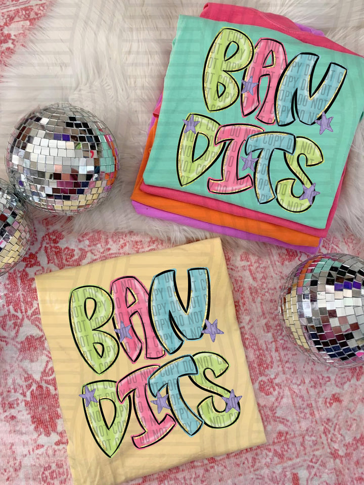 Glittery & Preppy Mascots DTF Print