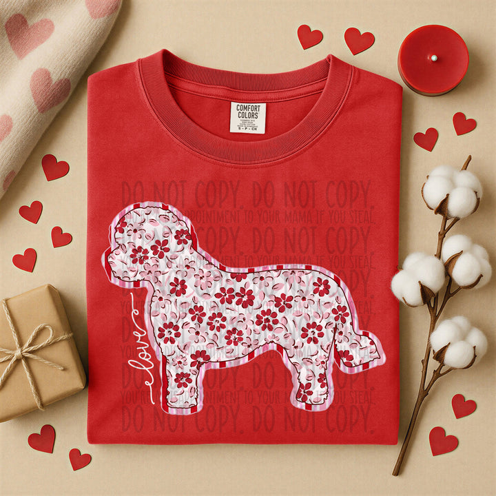 Valentine Dogs DTF Print