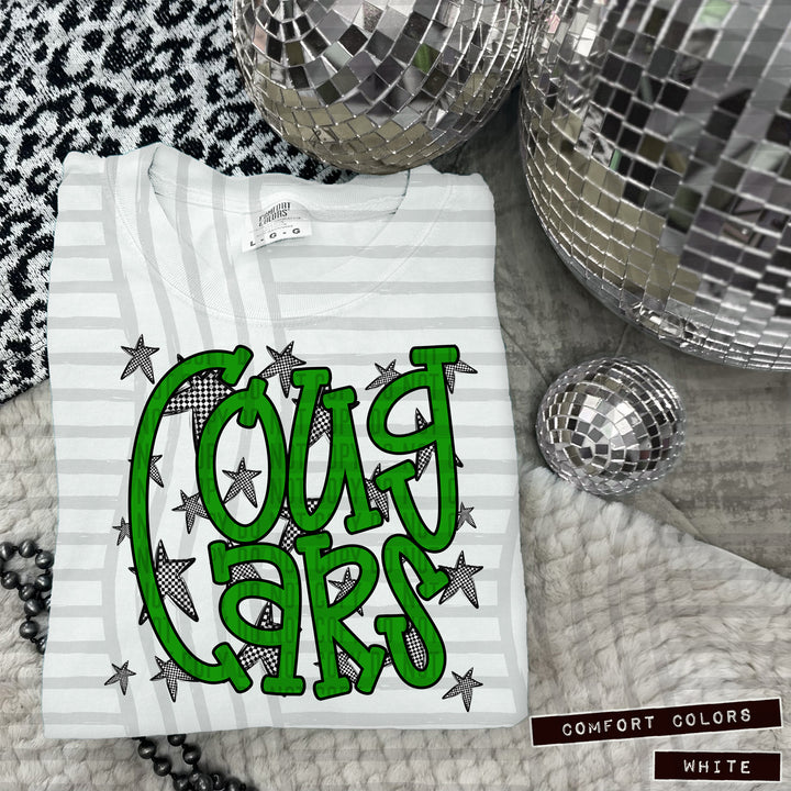 Green Staggered DTF Print