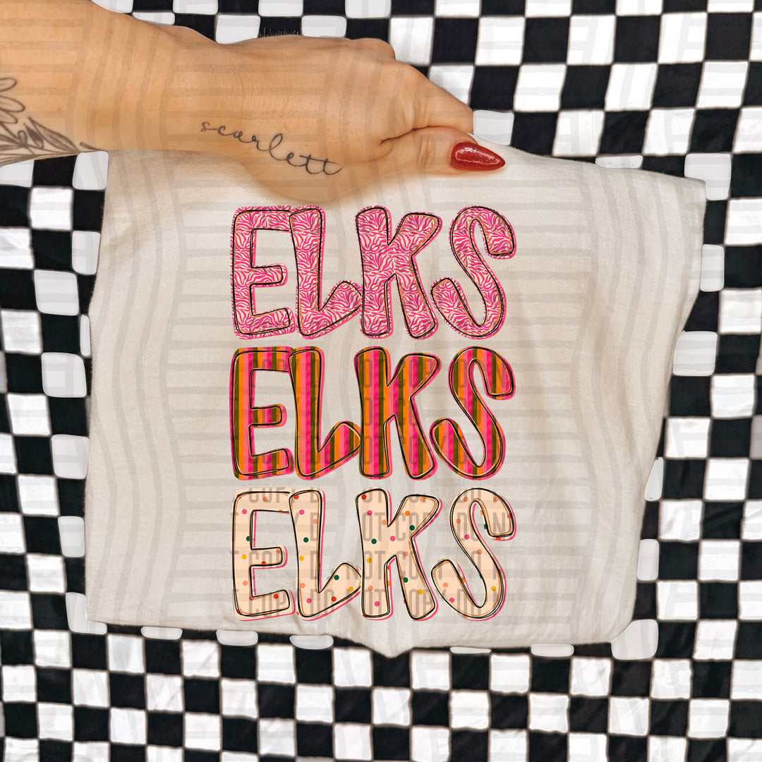 Holly Jolly Cheer Stacked DTF Print