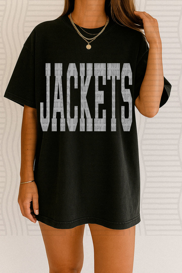 Oversized Stretched Grayscale DTF Print