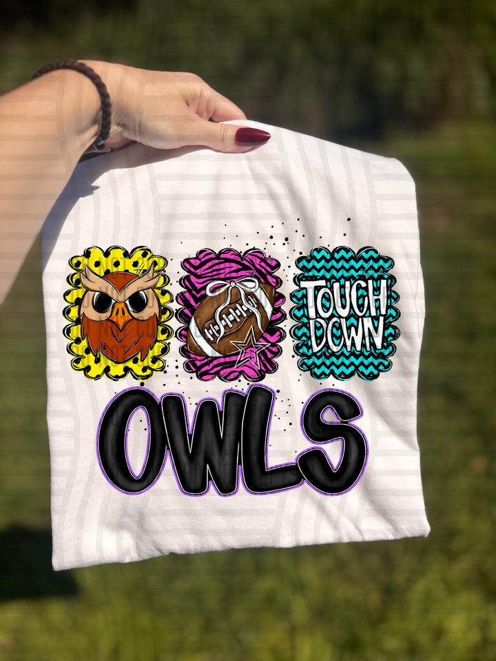 Preppy Bright Trio Mascot Heads DTF Print