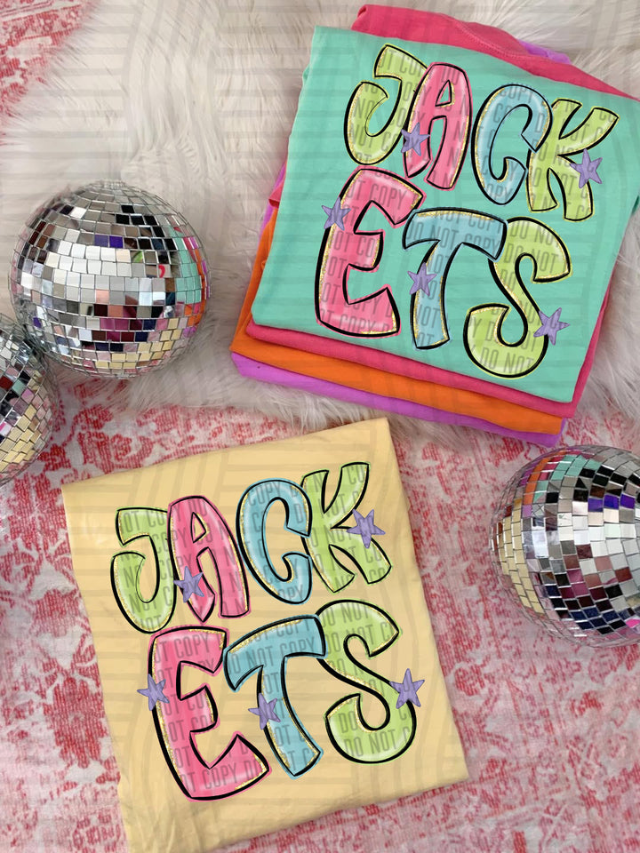 Glittery & Preppy Mascots DTF Print