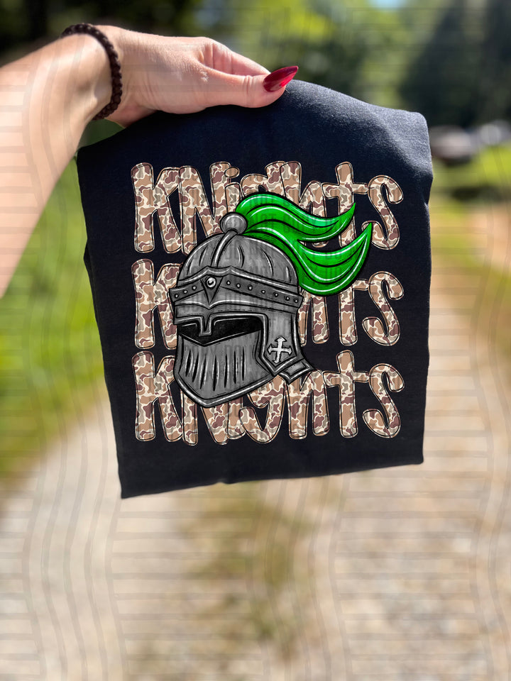 Camo Mascot Heads DTF Print