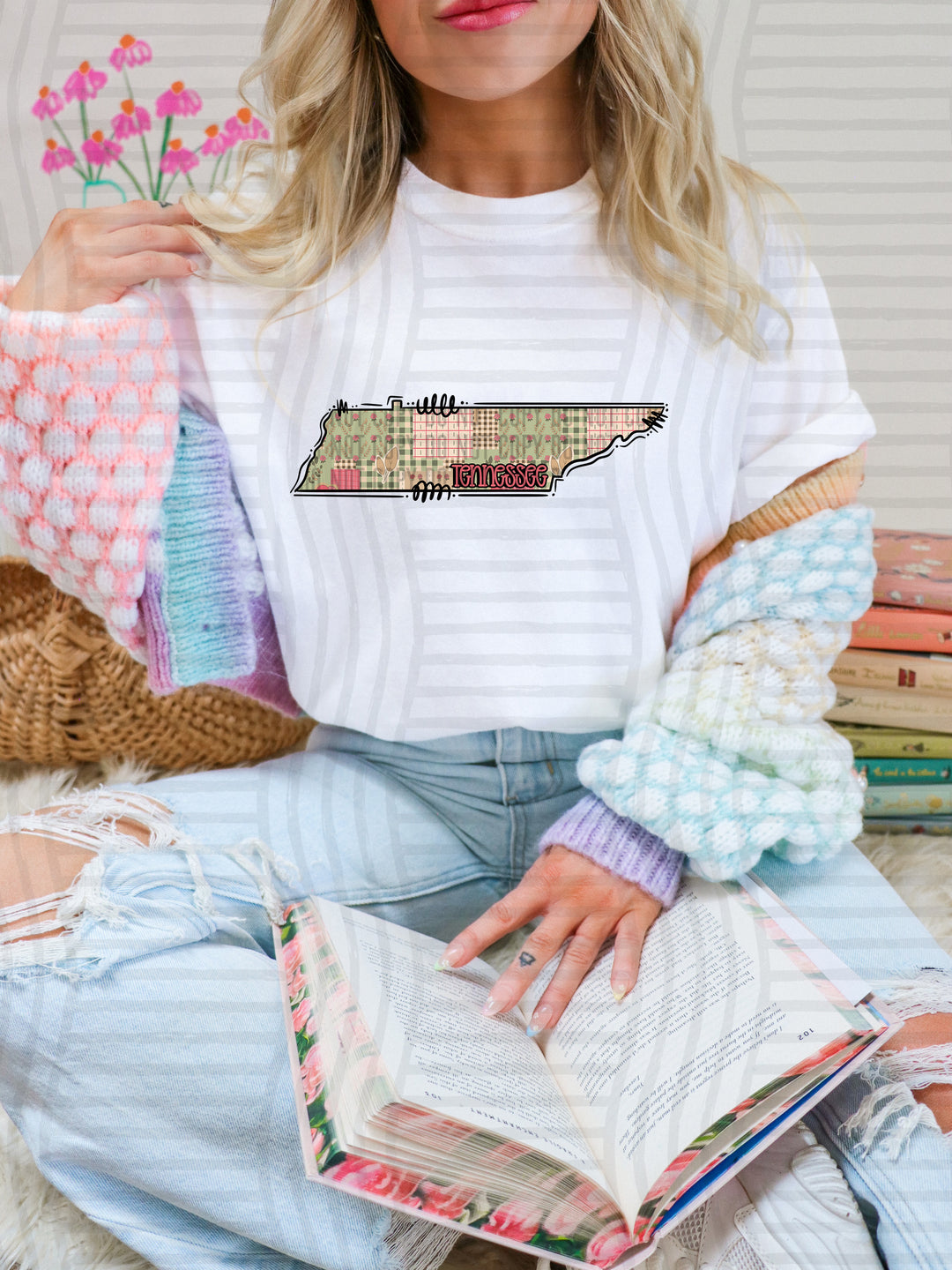 Butterfly Cottage States DTF Print