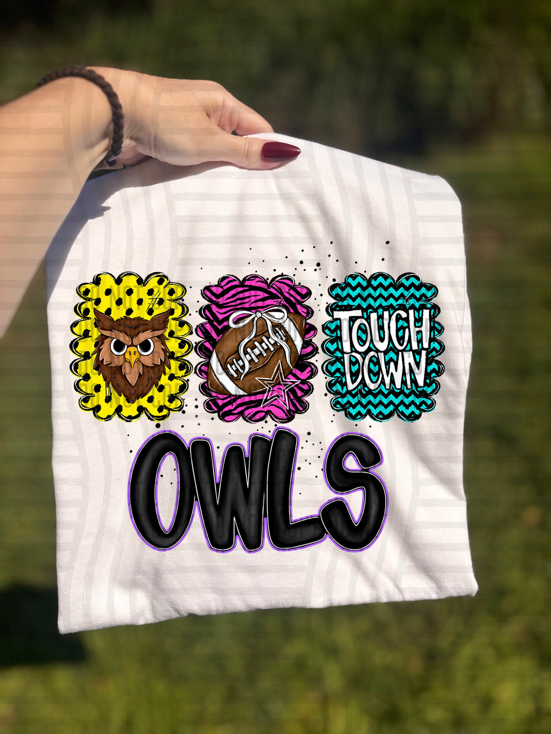 Preppy Bright Trio Mascot Heads DTF Print