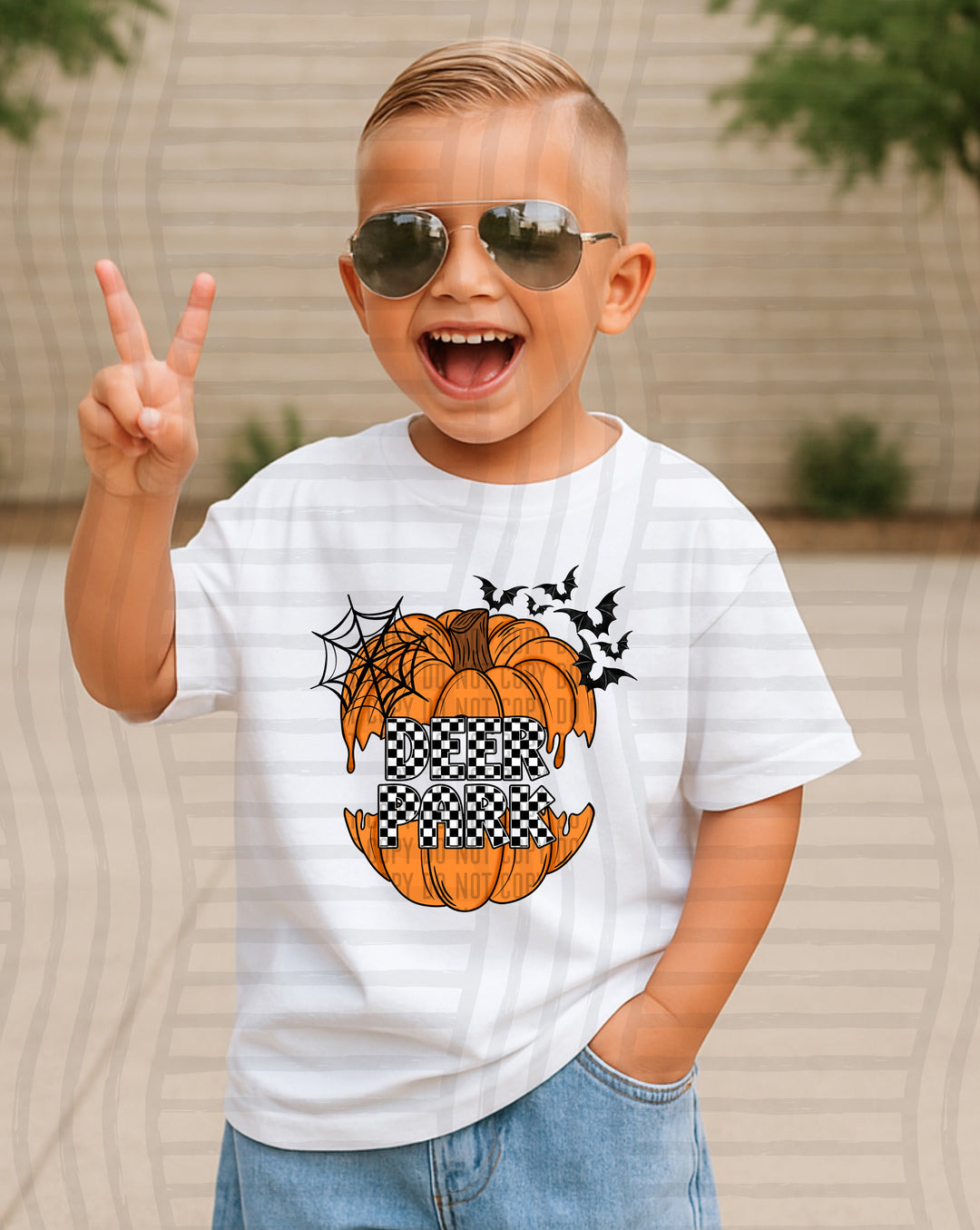 Pumpkin Checks Mascots DTF Print