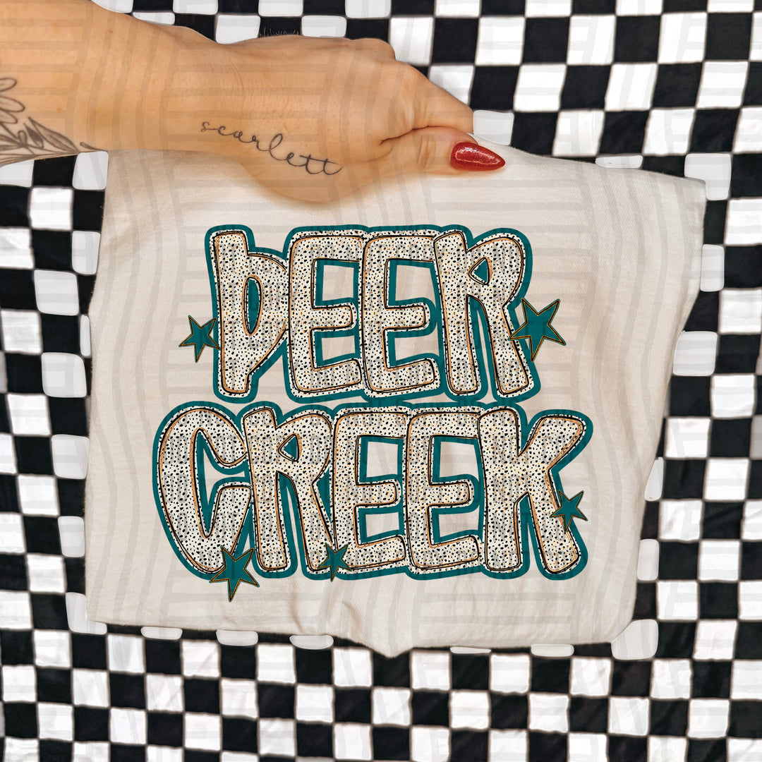 Teal Dotty DTF Print