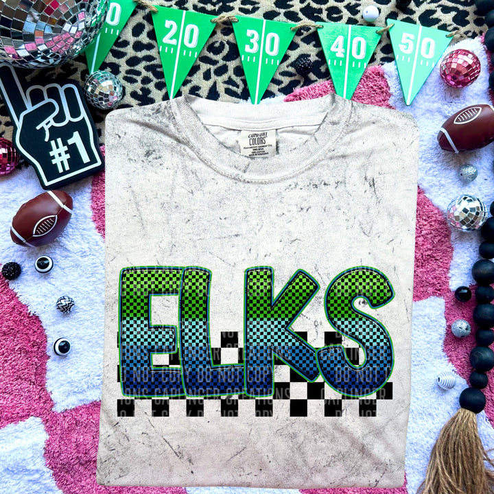 Electric Checks DTF Print