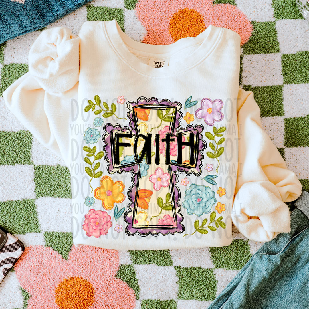 Faith Floral DTF Print