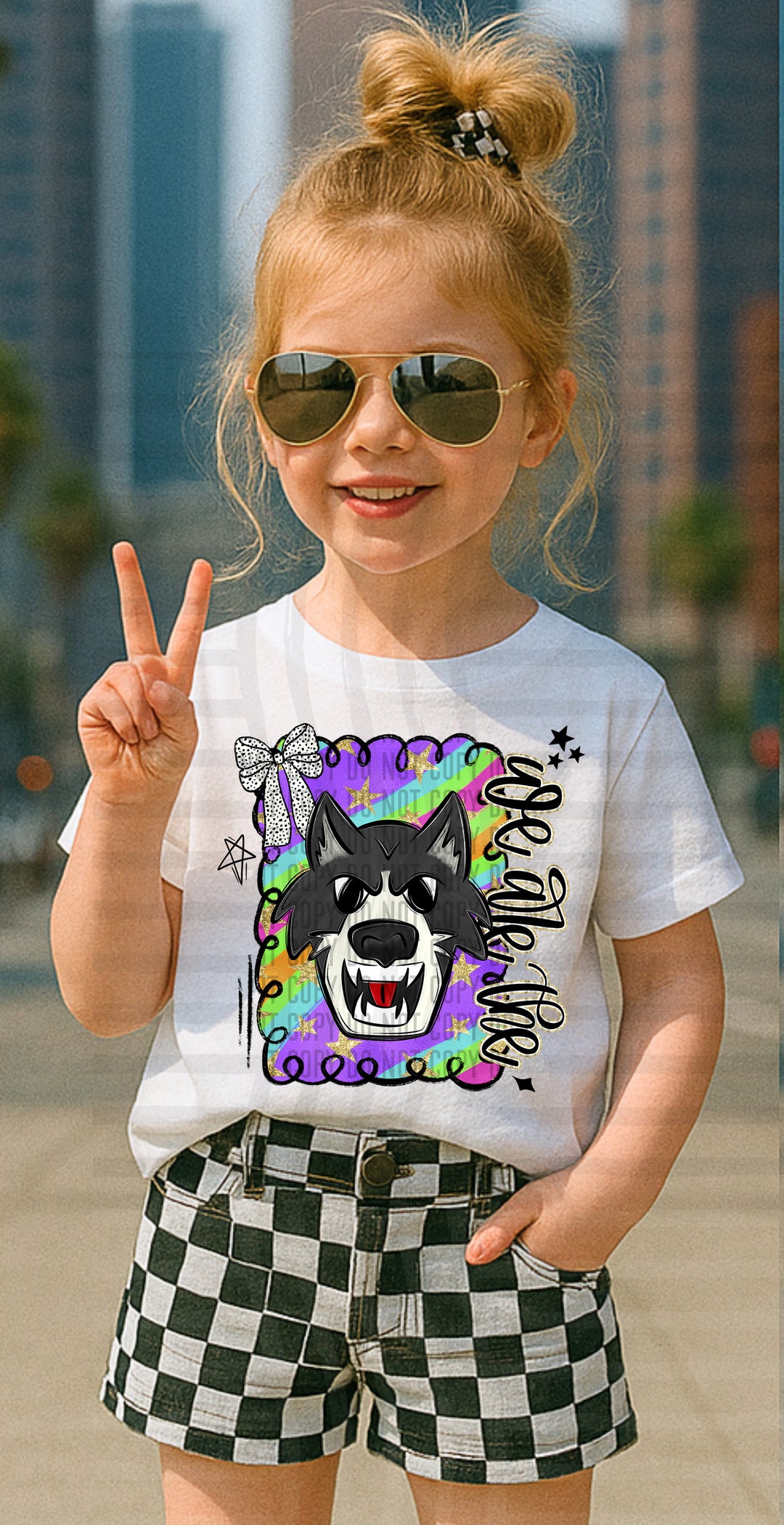 Preppy Swirl Mascot DTF Print