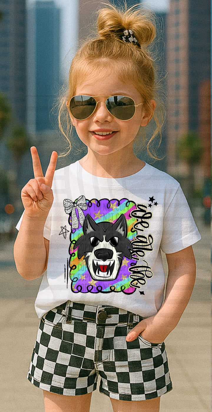 Preppy Swirl Mascot DTF Print