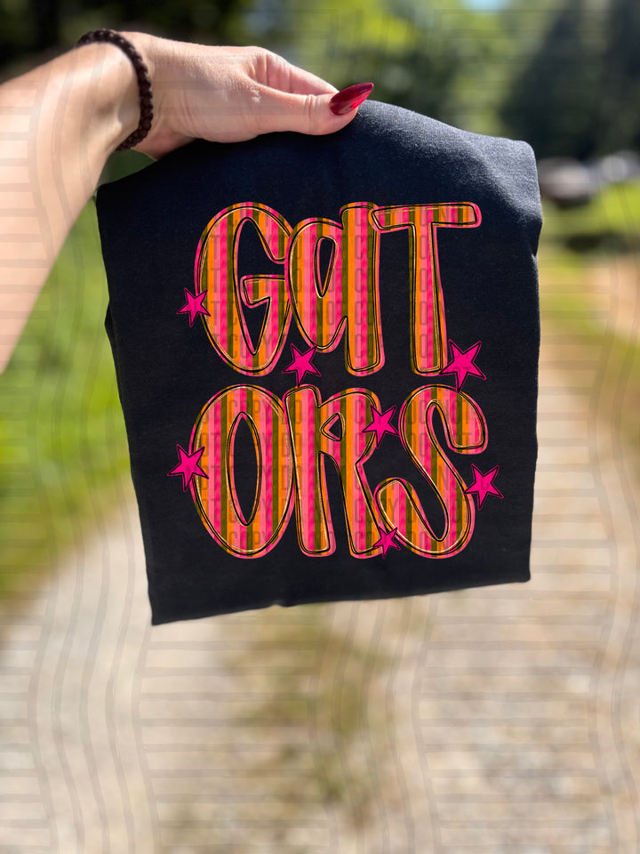 Holly Jolly Cheer Striped DTF Print