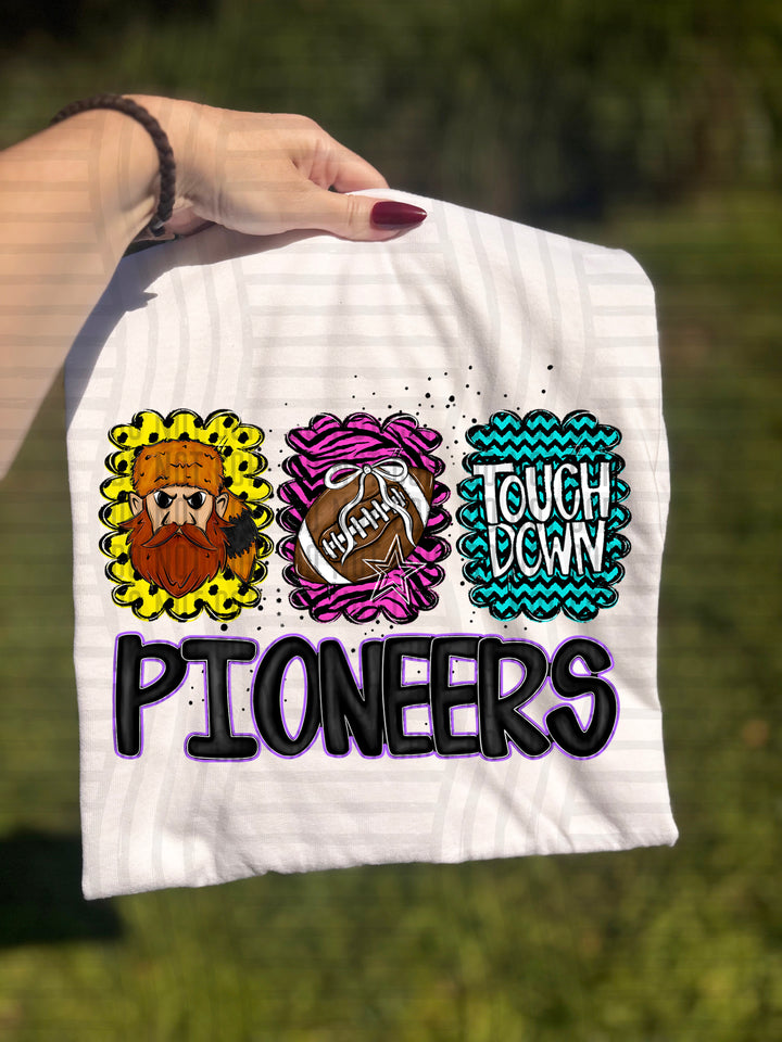 Preppy Bright Trio Mascot Heads DTF Print