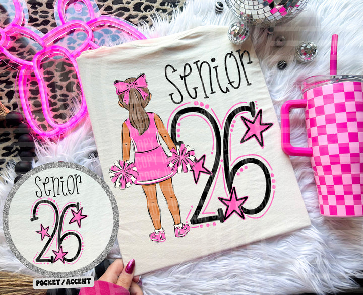 Cheerleader 2026 Senior BACK DTF Print