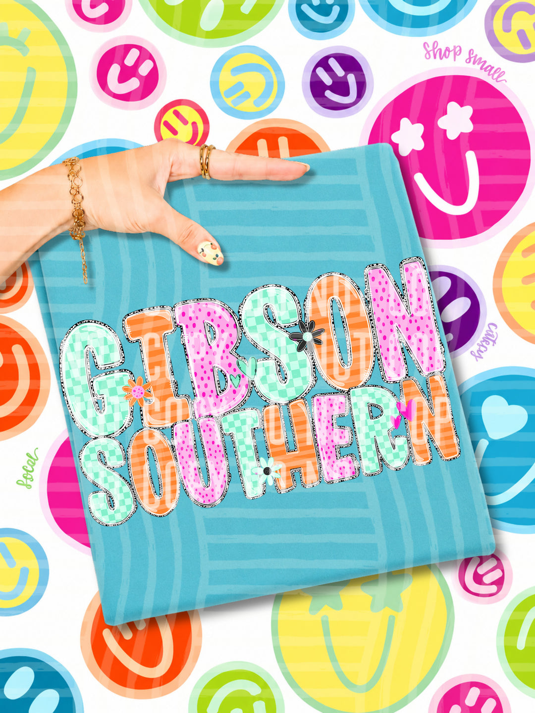 Happy Blooms Mascots DTF Print