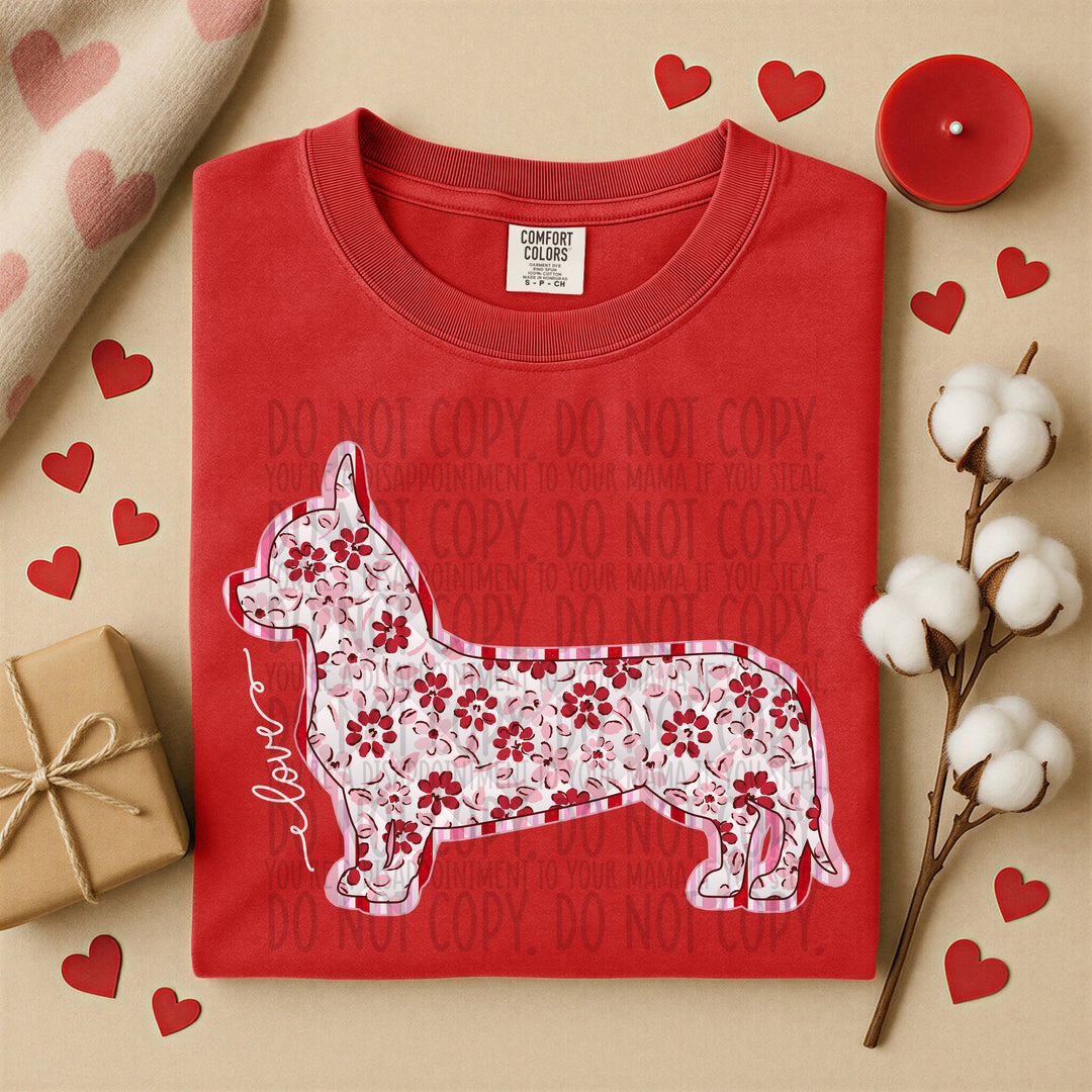 Valentine Dogs DTF Print