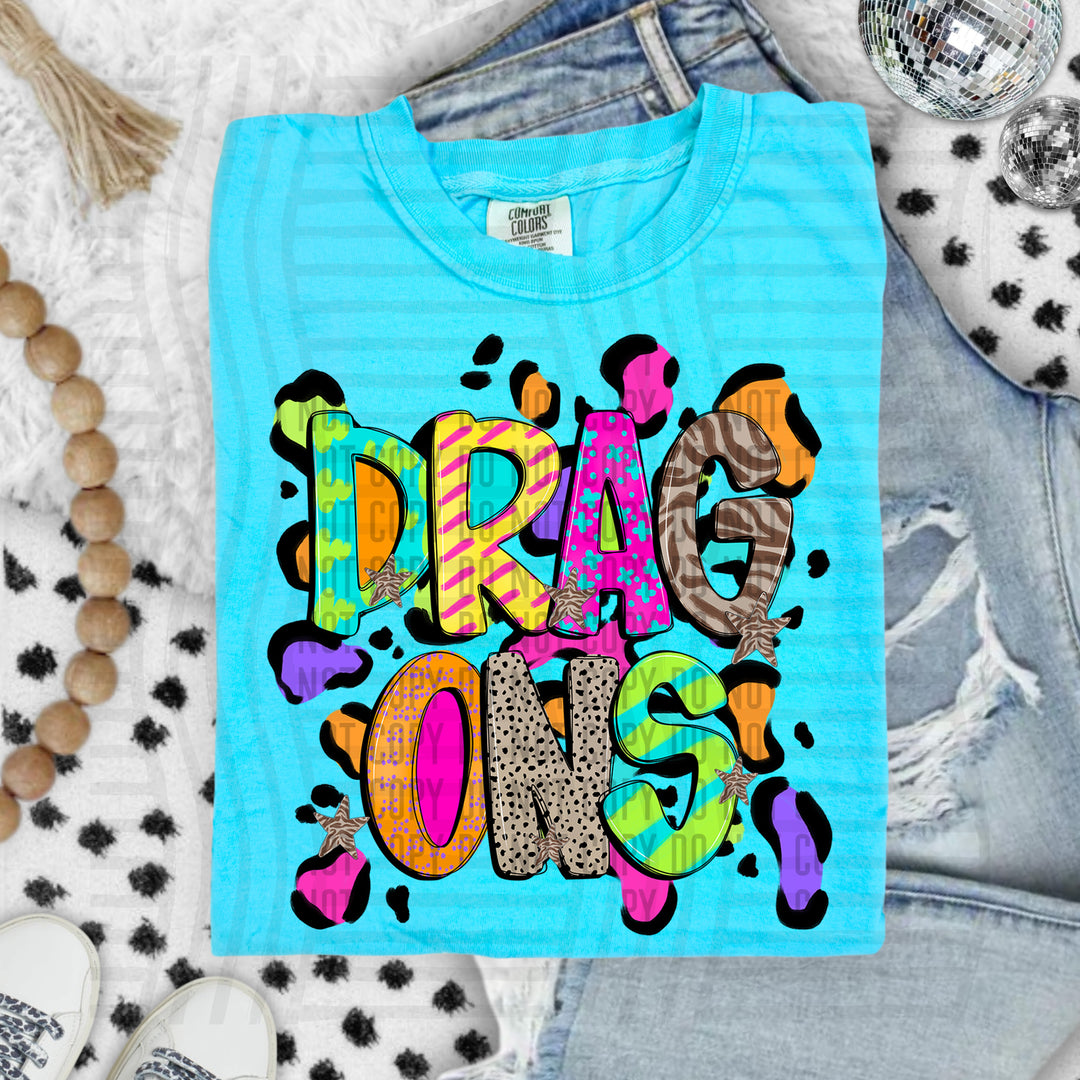 Funky Mix Up Leopard Spots DTF Print