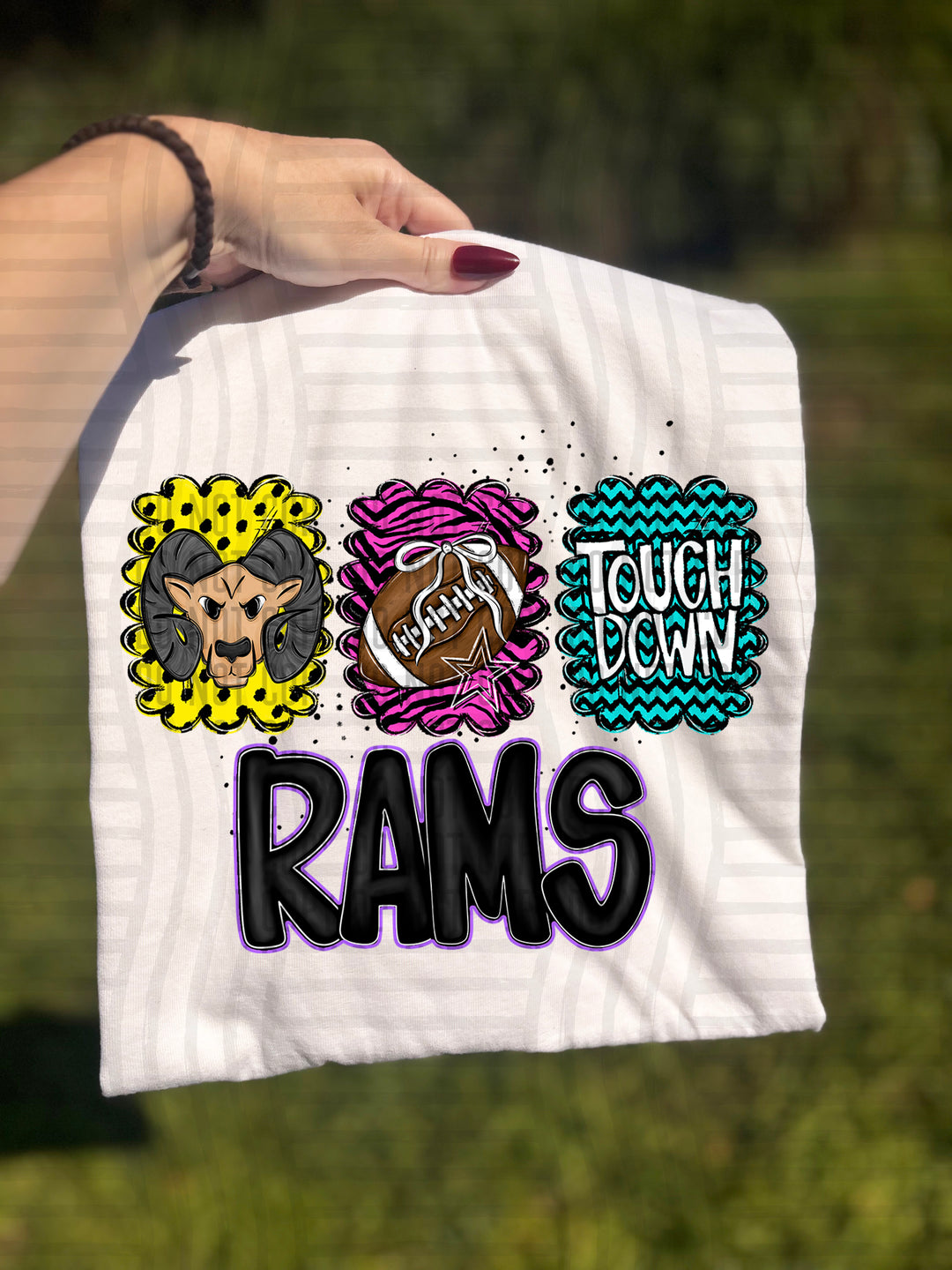 Preppy Bright Trio Mascot Heads DTF Print