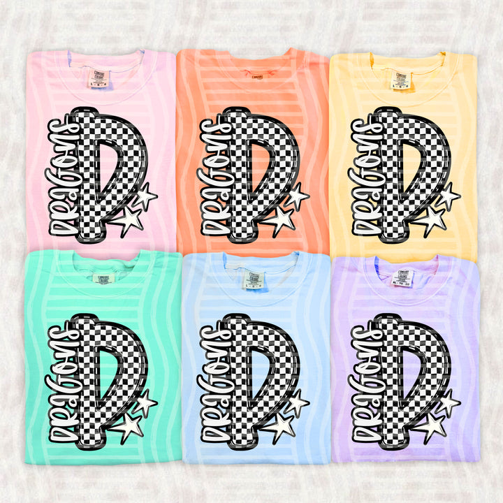 Checker Crush Black And White Mascots DTF Print