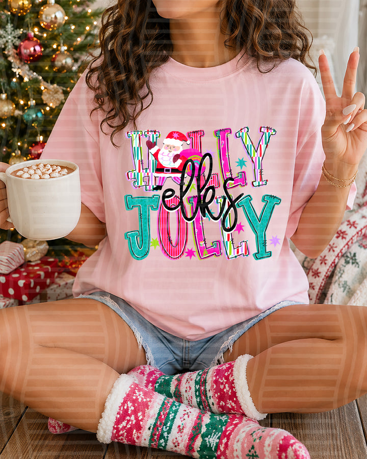 Holly Jolly Santa Mascots DTF Print