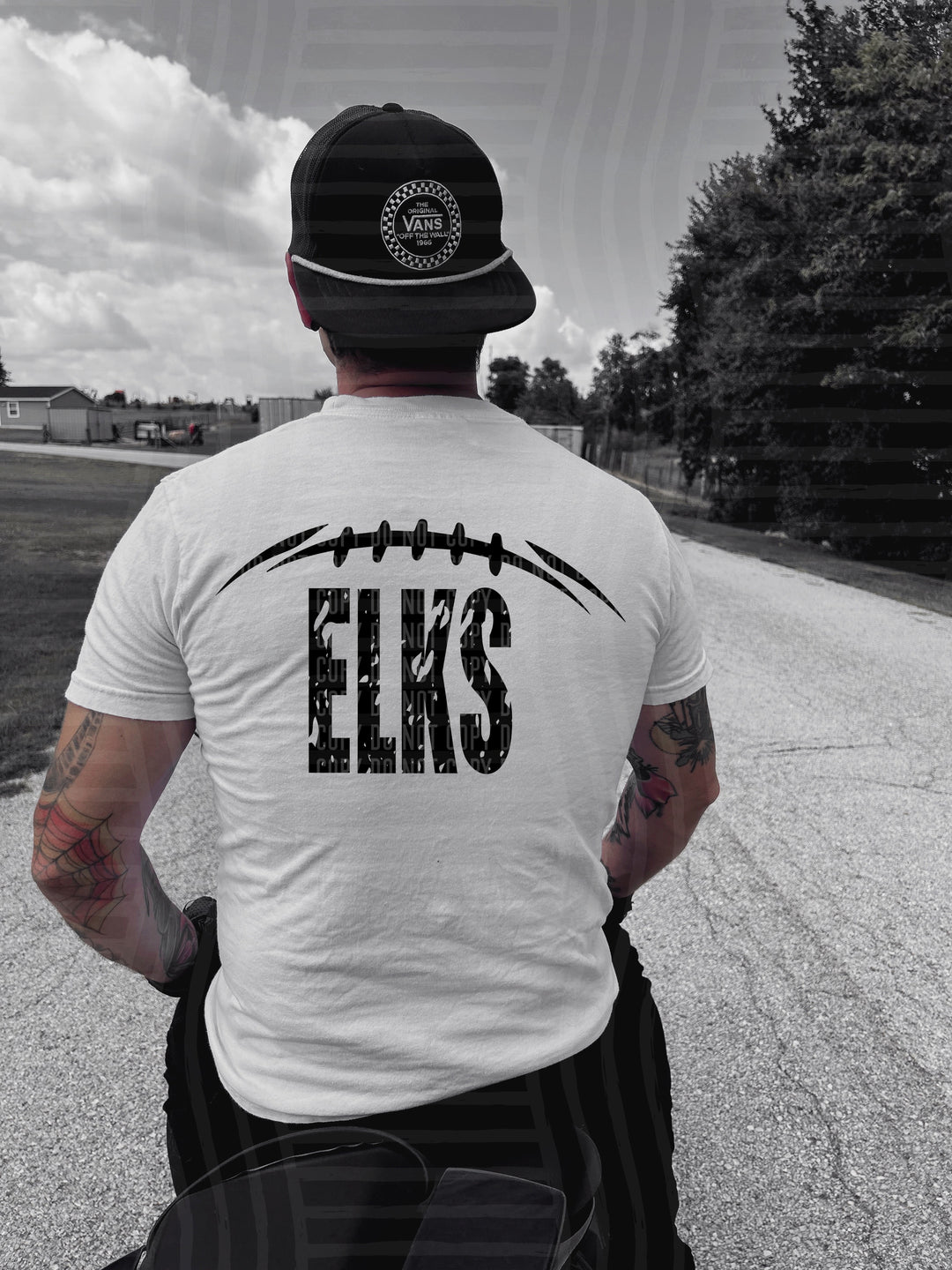 Solid Back Football DTF Print