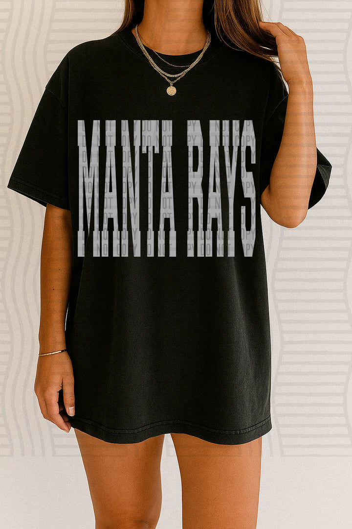 Oversized Stretched Grayscale DTF Print