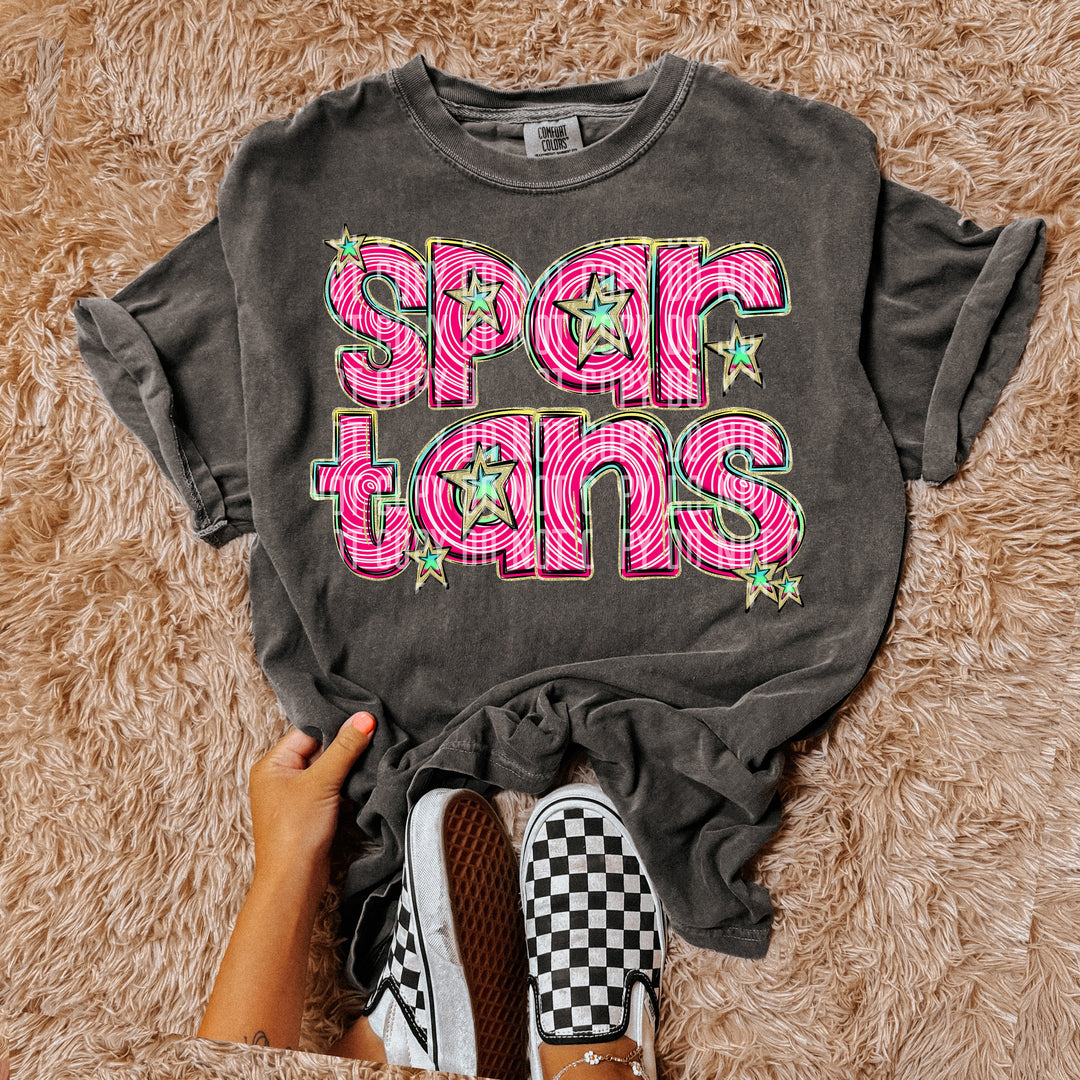 Pink Swirls DTF Print