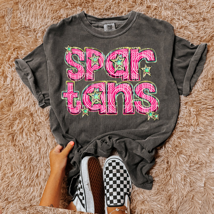Pink Swirls DTF Print