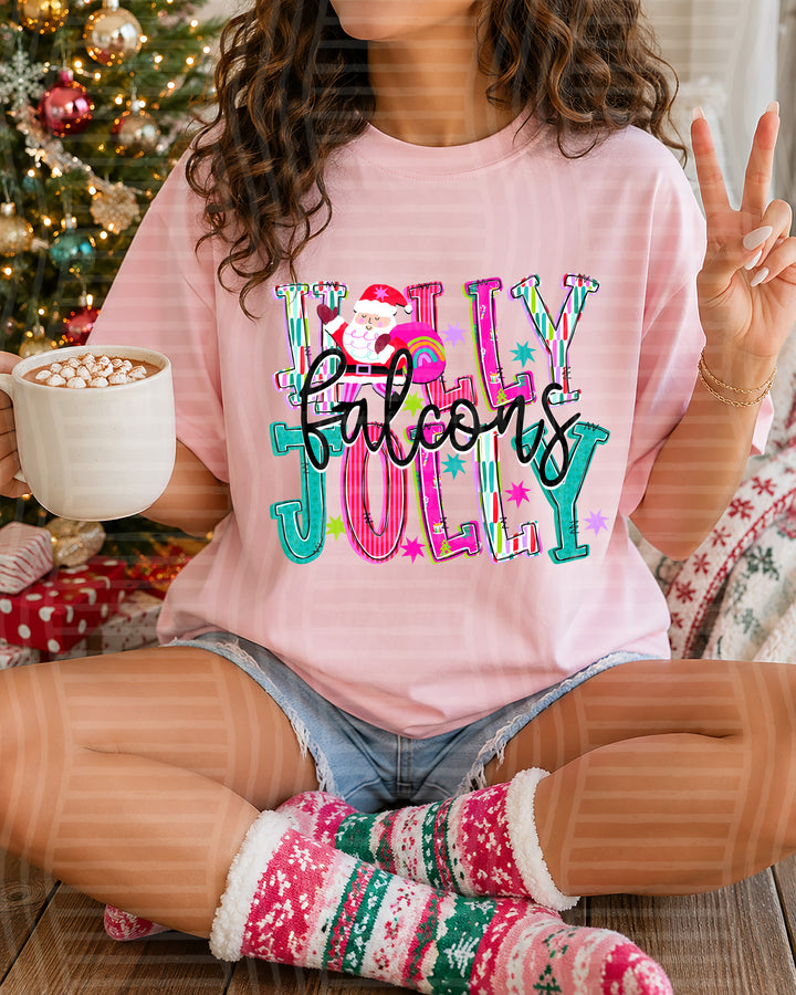 Holly Jolly Santa Mascots DTF Print