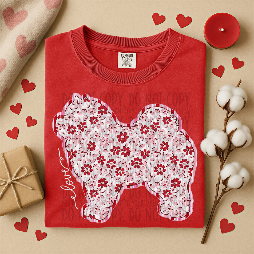 Valentine Dogs DTF Print